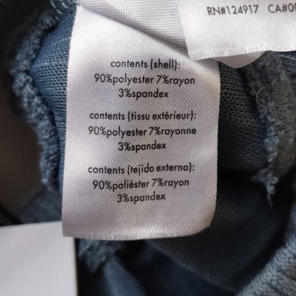 R WeWoreWhat Women's Storm Blue Wide Rib Stretch Tie Halter Bra Top NWT Size S - Picture 6 of 6